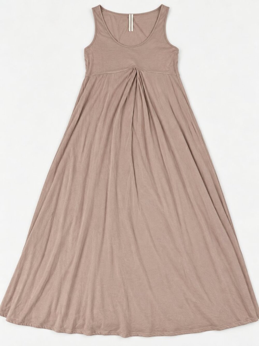Anthropologie The Gemini Taupe Mixed Media Maxi Dress Large